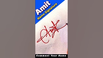Amit Name Signature Style || A Letter Stylish Signature Design || #namesignature #signature