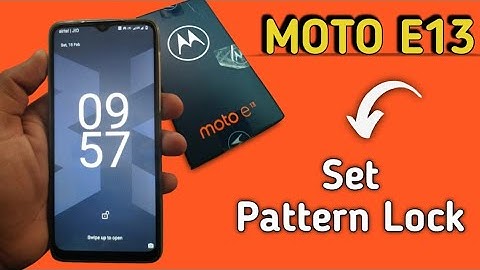 Moto E13 pattern lock kaise lagaye, how to set Pattern lock in moto E13, change screen lock