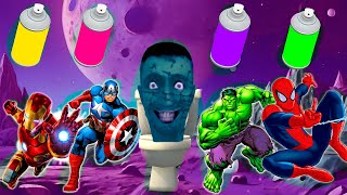 TEBAK GAMBAR SuperHeroes🦸‍♂️VS 🚽 Skibidi Toilet | Avengers Team: Spider-Man, Capitan America, HULK