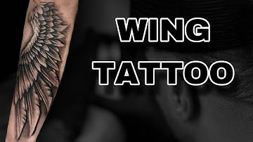 Wing tattoo time lapse / how to tattoo wings / how to tattoo angle wings 😎😍
