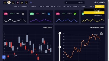 Bootstrap Admin Templates Dashboard with RTL Dark Theme