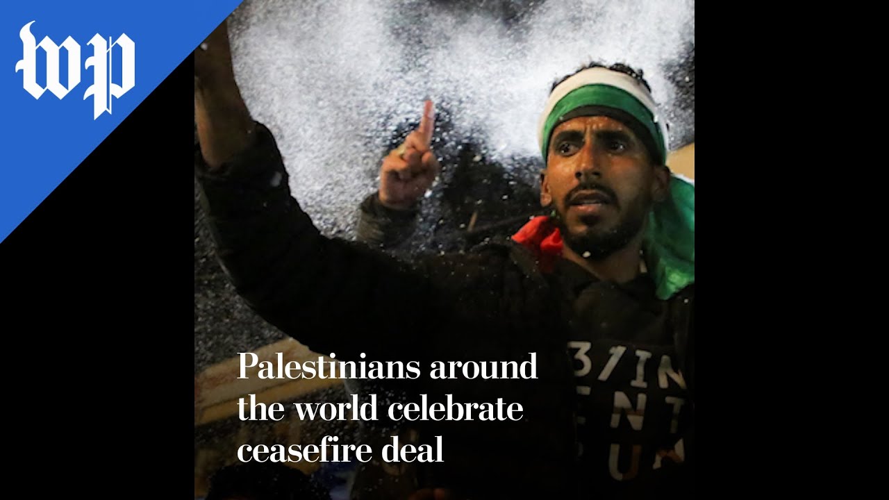 Palestinians around the world celebrate ceasefire deal