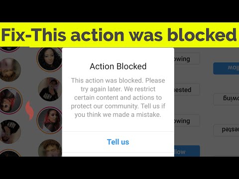 How To Remove Action Blocked On Instagram||Solve This Action Was Blocked Please Try Again Later