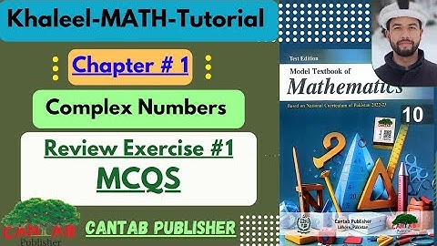 Class 10th Math | Review Exercise 1 | Question 1 | MCQS | CANTAB Book | Federal Board |New book 2025