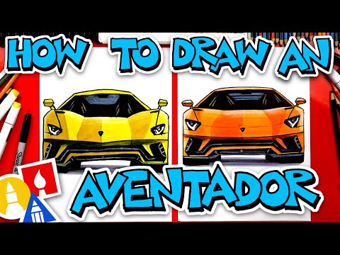 how-to-draw-a-lamborghini-aventador-s-(front-view)