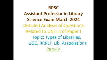 RPSC Librarian, Assistant Professor Exam 2024 Detailed Analysis Part-4