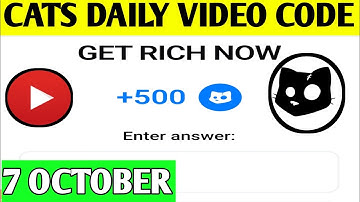 GET RICH NOW | Cats Video Code New | GET RICH NOW Cats Answer