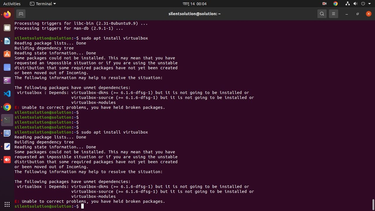 The following packages have unmet dependencies || virtualbox Depends|| install Virtual Box Ubuntu - YouTube The Following Packages Have Unmet Dependencies || Virtualbox Depends|| Install Virtual Box Ubuntu - Youtube