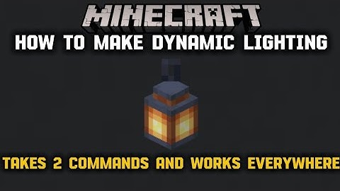 How to make Dynamic Lighting with ONLY 2 commands in Minecraft Bedrock