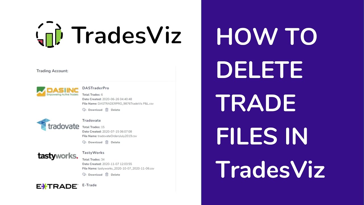 How to delete a trades import