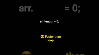 😎Empty an Array Instantly#nodejs #coding #javascriptcoding #programminglanguage #javascript