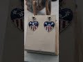 SOLD: Heart Shaped USA Flag Earrings