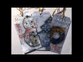 Gel press glitter holiday tags by cyndi cesare