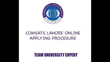 COMSATS University Online Applying Procedure! (ALL CAMPUSES)