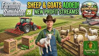 FS25 Butcher Shop Challenge Ep 4 | We Bought Goats, Sheep &amp; Found Hidden Collectibles!