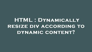 Celebrity HTML : Dynamically resize div according to dynamic content? Profile
