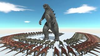 How Many T-Rex Needed to Defeat One Godzilla? | ARBS Simulation