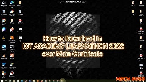 How to Download ICT ACADEMY LEARNATHON Participation Certificate Portal More Details Available in 👇