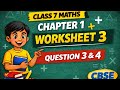 DAV Class 7 Maths Chapter 1 Rational Numbers Worksheet 3 Question 3 &amp; 4 #maths #cbse #davschool 