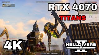 4K Carnage Optimized! RTX 4070 vs. TERMINID TITAN HORDE on Planet Omicron (Helldivers 2)!