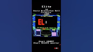 Elite on Atari ST (Intro, hyperdrive and laser fight) #retrogaming #atarist #atari