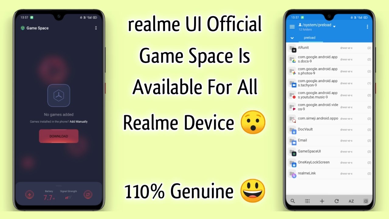 Realme Ui Official Game Space Is Available For All Realme Device Realme Ui Game Space Update Youtube