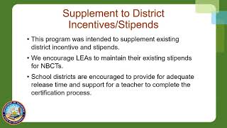 California National Board Incentive Program Information Webinar October 19, 2021