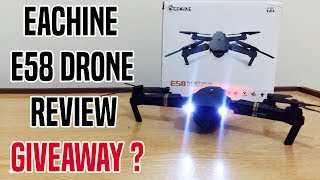 My First Drone | Eachine E58 Drone Review & Unboxing | Drone Giveaway Announcement