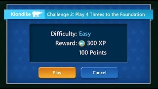Real Event Play - #02 - Klondike Solitaire - Easy - Play 4 Threes to the Foundation - 01m10s