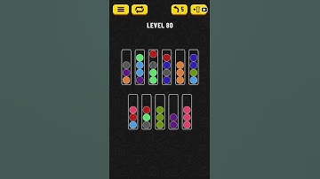Ball Sort Puzzle - Level 80 Solution (Less than 1 Minute!)