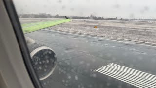 Air Canada Airbus A321-200 Snowy Winter Takeoff From Toronto Pearson Yyz-Yul