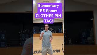 Elementary PE Game: CLOTHES PIN TAG! #physicaleducationteacher #teacher #games #elementary