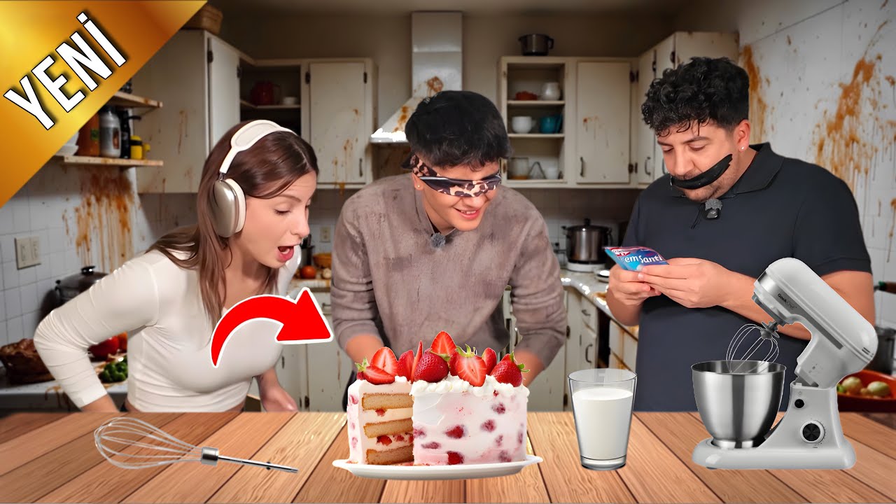 GÖRMEDİM, DUYMADIM, BİLMİYORUM PASTASI YAPTIK! 😂 Melih Yıldırım | Sıla Beyoğlu | Serkan 
