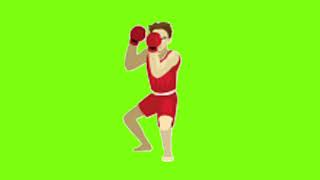 Green screen boxing boy🥊| copyright| Animation World