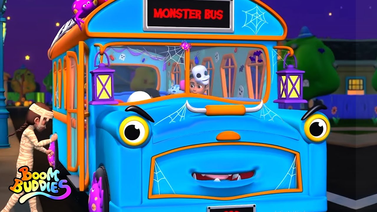 Roda di bus | Sajak untuk anak-anak | Kartun halloween | Kids Tv Indonesia | Video prasekolah