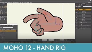 Moho Simulated 3D Hand Rig