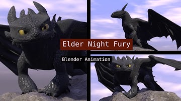 Elder Night Fury Jump | Blender 3D Animation