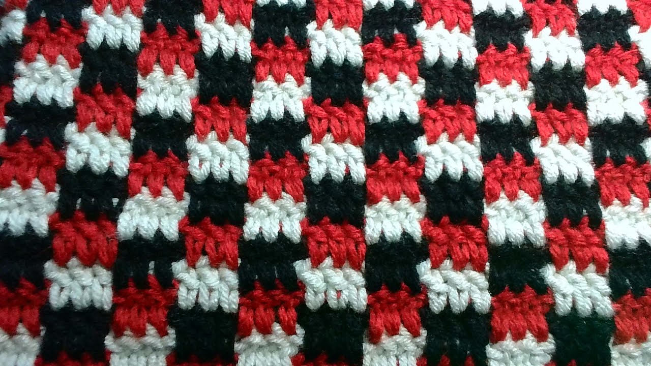 How to Crochet Plaid - The Plaid Stitch - OkieGirlBling'n'Things