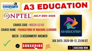 NPTEL Foundations of Machine Learning Week 3 Assignment Answers | noc26-cs102 | IIT Madras