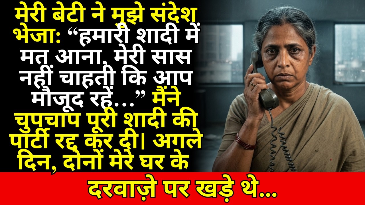 मेरी बेटी ने मुझे लिखा: “मेरी शादी में मत आना! मेरी सास आपको नहीं देखना चाहती।” मैंने जश्न रद्द कर