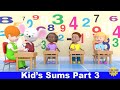Kids’ Sums Part 3 | Add, Subtract, Multiply, Divide | NurseryTracks