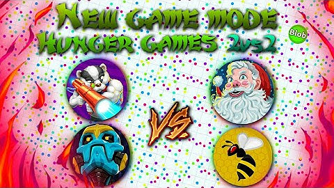 BLOB.IO// NEW GAME MODE  : 2VS2 HUNGER GAMES [GOTA.IO]