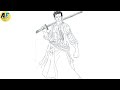 Easy to draw | How to draw anime boy Zoro - [One Piece] | Anime drawing| Pencil Sketch\ animedrawing
