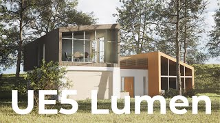 UE5 Lumen Contemporary House  |  Quixel Megascans Trees |