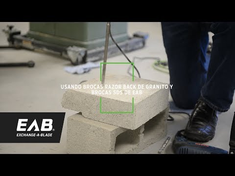 EAB - Cómo Perforar Agujeros En Concreto Y Mampostería Usando SDS De EAB Y Razor Back De Granito