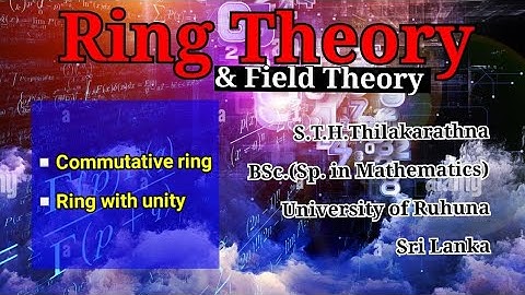 Commutative ring | Ring with unity