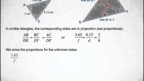 Similar Triangles: Solving for Unknown Sides Video 12