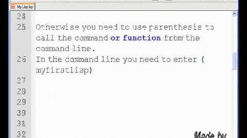 Intro in Lisp part1 Autocad