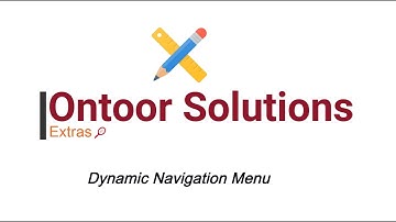 Oracle APEX Dynamic Navigation Menu : Ontoor Extras