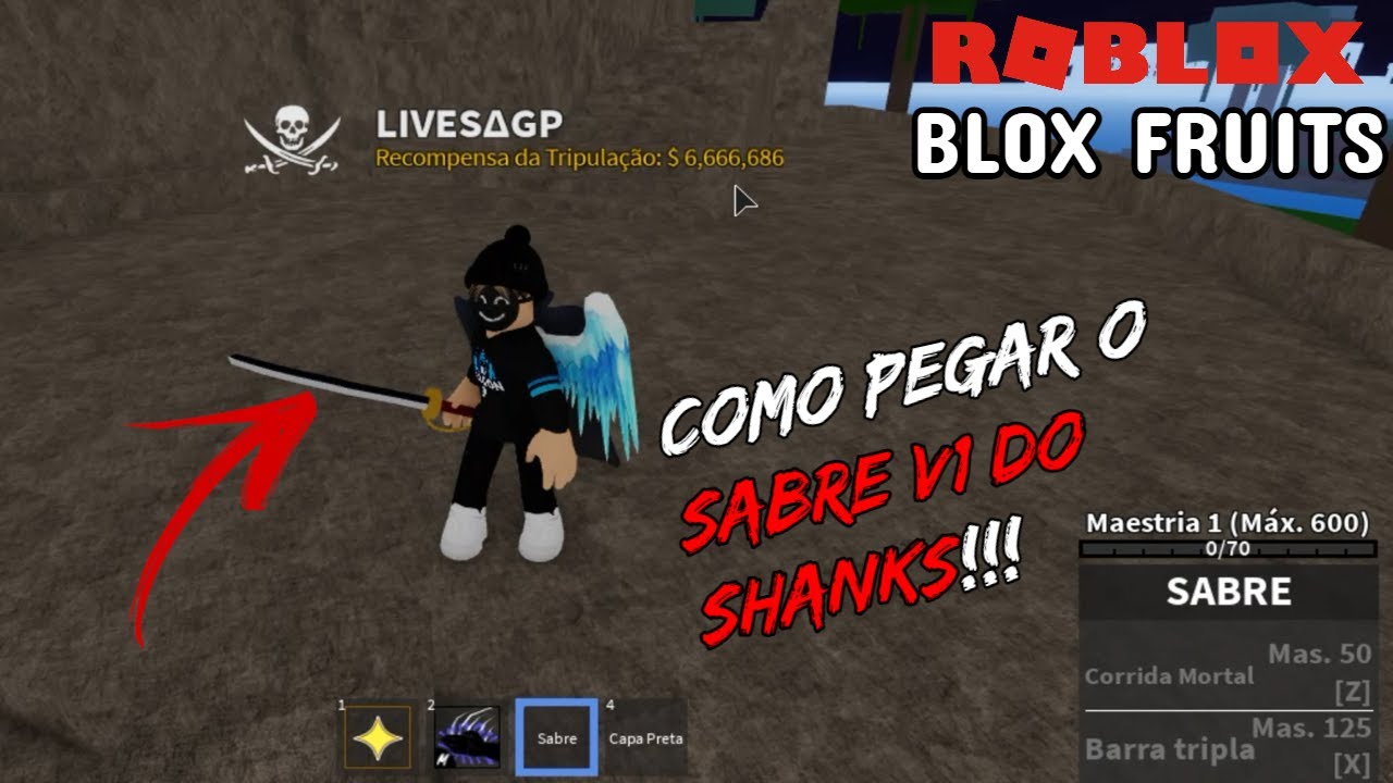 Como pegar a Sabre A ESPADA MAIS FORTE do Sea 1 do Blox Fruits #roblox